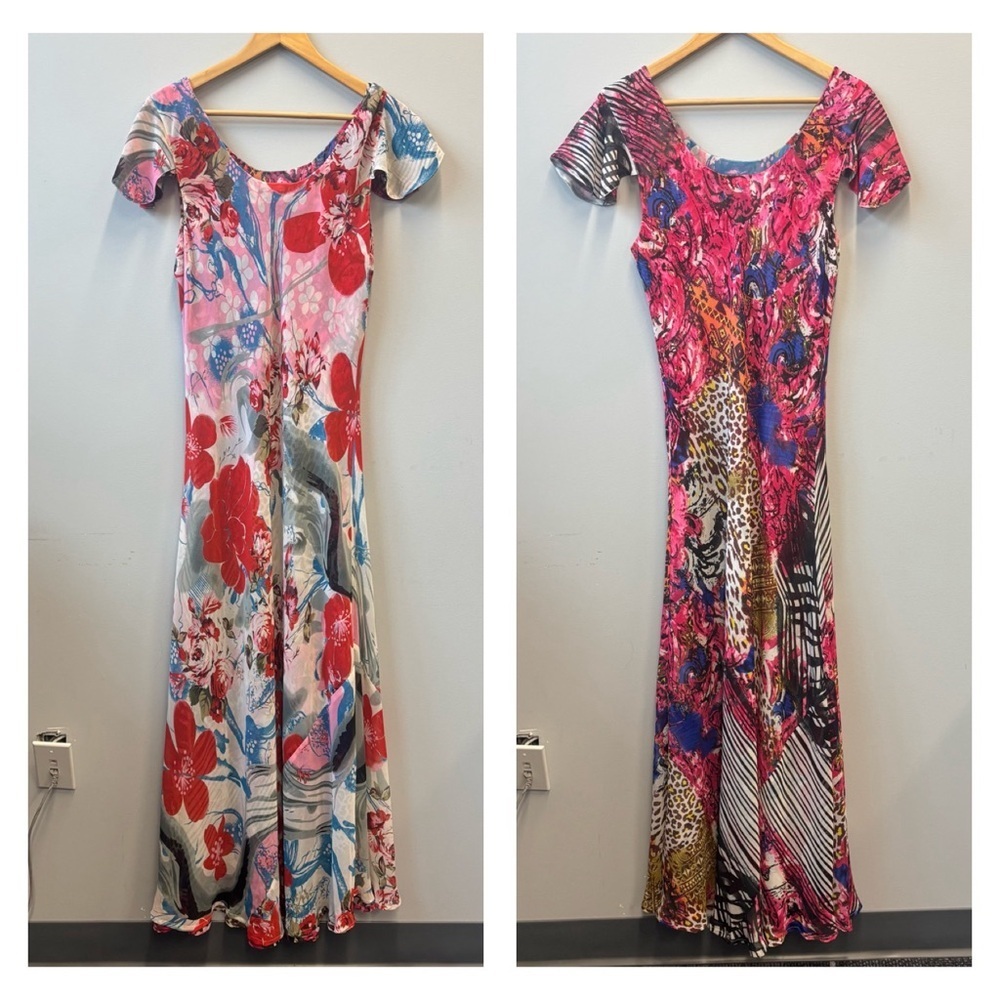 Midnight Velvet size 16 Reversible Mixed Print Maxi Dress Resort Vacation Summer